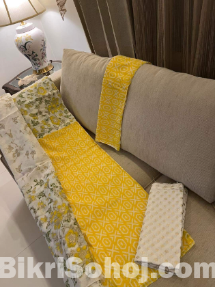 PURE KHADDI COTTON SCREEN PRINT 3PIC (সেলাই ছাড়া)